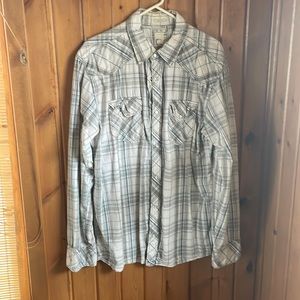 BKE athletic fit snap up shirt